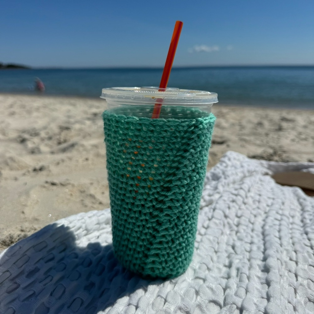handmade coffee coozie